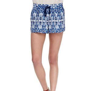 JOIE Layana blue silk drawstring shorts